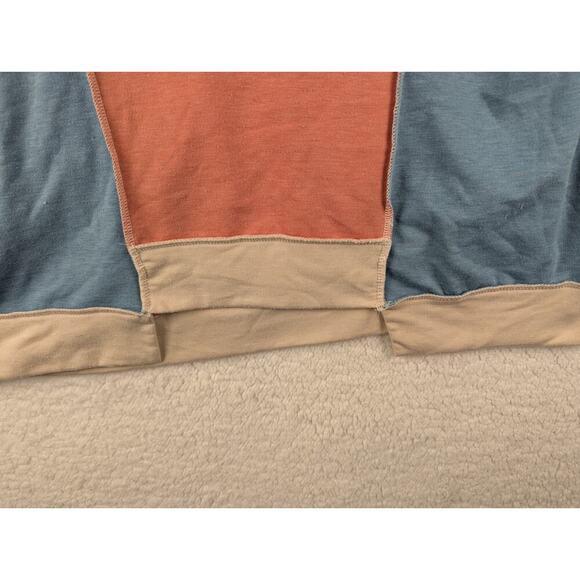 BiBi Oversized Color Block Exposed Seam Sweatshirt Multi Sz Large - Picture 2 of 8